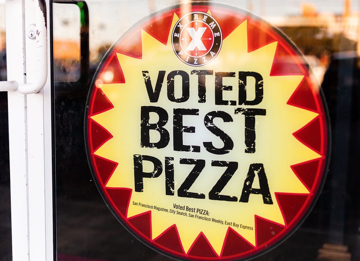 Image of Voted Best Pizza Window Cling